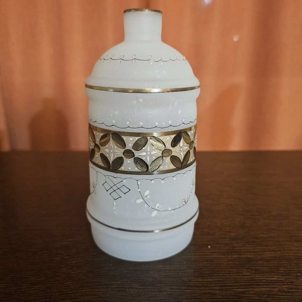 Antique Victorian Glass/Gold Parfum Bottle